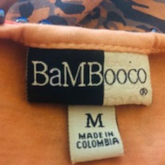 Bam Boo Co Tie Dye Knit top Artsy Style Beaded Nec - Picture 3 of 3